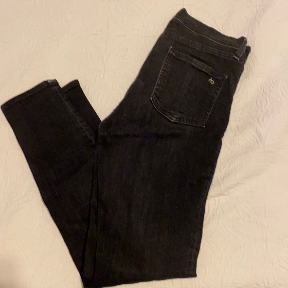 Rag & Bone black high waisted skinny jeans